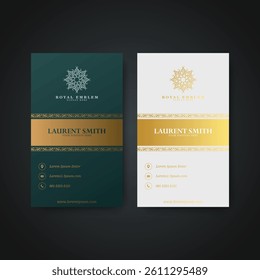 Certificate of achievement template with vintage gold border - Vector
