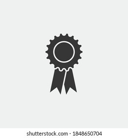 certificate achievement vector icon award