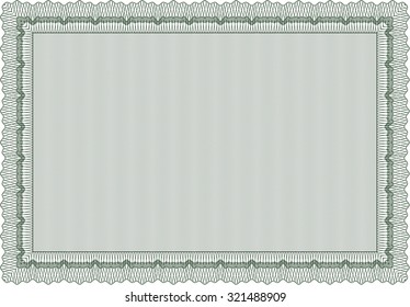 Certificate of achievement. Vector illustration.With great quality guilloche pattern. Modern design. 