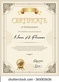 Certificate of Achievement Vintage Frame 