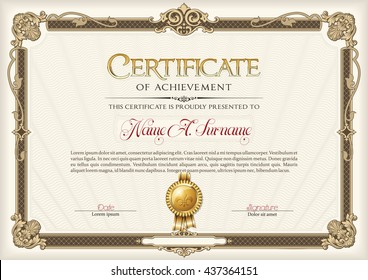 Certificate of Achievement Vintage Frame.

