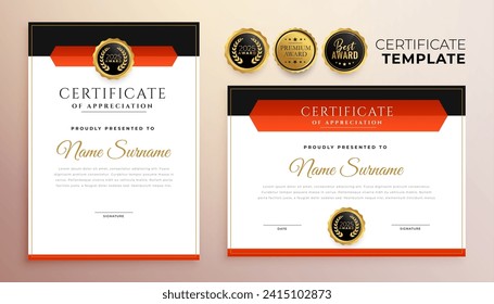 certificate of achievements background a paper of excellence vector