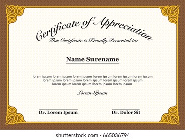 Certificate of Appreciation