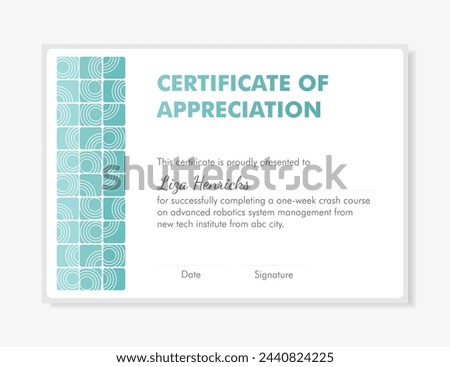 Certificate of Appreciation Abstract Design