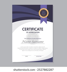 Certificado de reconocimiento y logro