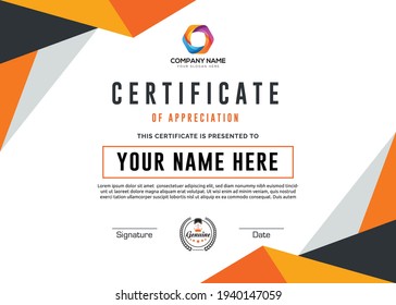 Certificate
Of Appreciation For All Types Business And Other Sectors