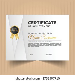 Certificate of appreciation or award diploma design template