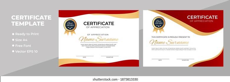 Certificate of Appreciation Award Template