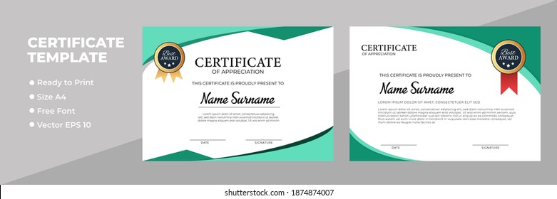 Certificate of Appreciation Award Template