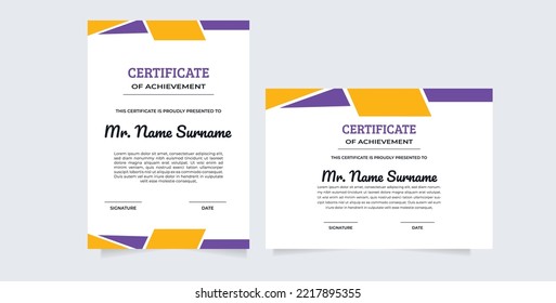 certificate of appreciation border template with luxury badge and modern line and shapes