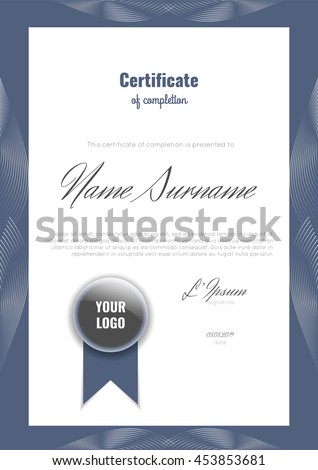 certificate appreciation completion achievement graduation diploma