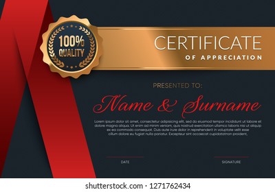 Certificate of Appreciation dark template. Eps10 vector. Certificate of Appreciation dark template. Eps10 vector.