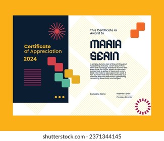 Plantilla de diseño de certificado de apreciación
