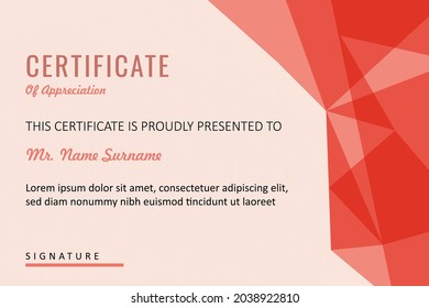 Modelo de diseño de certificados de apreciación para diversas actividades, concursos y premios.