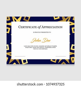 Certificate of appreciation design vector 