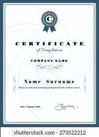 Certificate of appreciation elegant design template element with emblem
