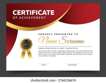 Certificate of appreciation with geometric shapes and elements 