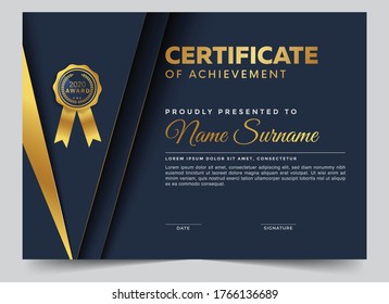 Certificate of appreciation with geometric shapes and elements 