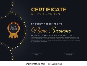 Certificate of appreciation with geometric shapes and elements
