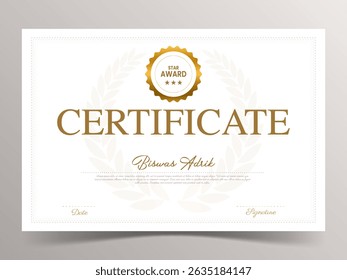 Certificate of appreciation layout design. diploma 