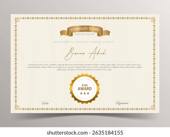 Certificate of appreciation layout design. diploma 