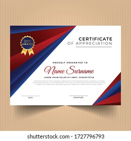 Certificate of appreciation  with modern design