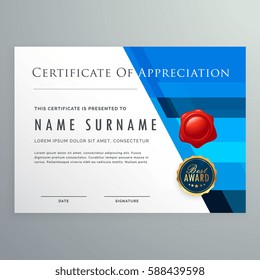 certificate of appreciation modern template design 