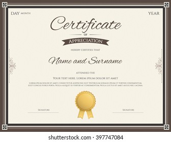 Certificate of appreciation template 