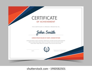 Certificate of Appreciation template, certificate of achievement, awards diploma template