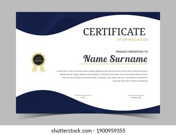 Certificate of Appreciation template, certificate of achievement, awards diploma template