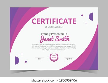 Plantilla de certificado de apreciación, certificado de logro, plantilla de diploma de diploma