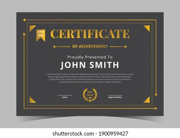 Certificate of Appreciation template, certificate of achievement, awards diploma template