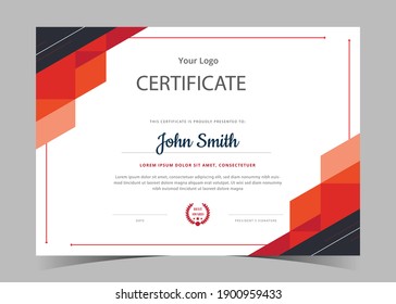 Certificate Appreciation Template Certificate Achievement Awards Stock ...