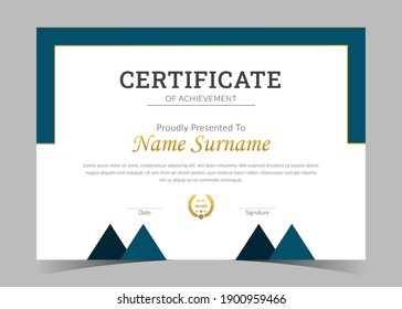 Plantilla de certificado de apreciación, certificado de logro, plantilla de diploma de diploma