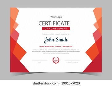 Plantilla de certificado de apreciación, certificado de logro, plantilla de diploma de diploma