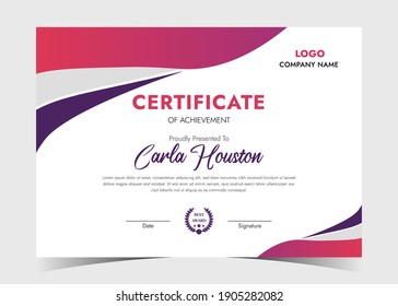 Certificate of Appreciation template, certificate of achievement, awards diploma template