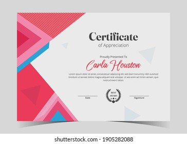 Certificate of Appreciation template, certificate of achievement, awards diploma template