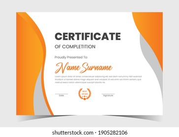 Certificate Appreciation Template Certificate Achievement Awards Stock ...