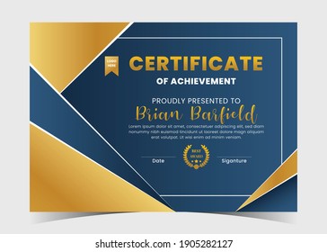 Plantilla de certificado de apreciación, certificado de logro, plantilla de diploma de diploma