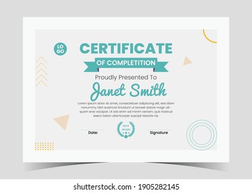 Certificate of Appreciation template, certificate of achievement, awards diploma template