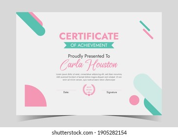 Plantilla de certificado de apreciación, certificado de logro, plantilla de diploma de diploma