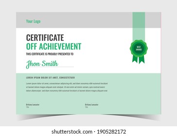 Certificate of Appreciation template, certificate of achievement, awards diploma template