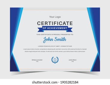 Certificate of Appreciation template, certificate of achievement, awards diploma template