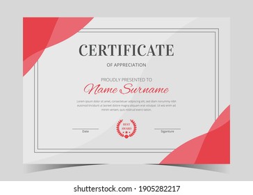 Certificate Appreciation Template Certificate Achievement Awards Stock 