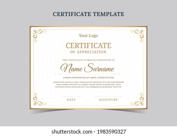 Certificate of Appreciation template, Certificate of achievement, awards diploma