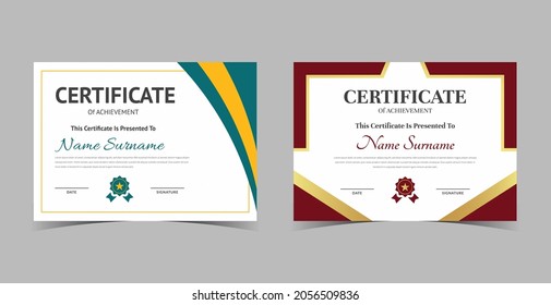 Certificate of Appreciation template, certificate of achievement, awards diploma template