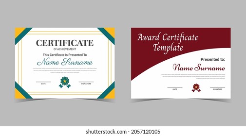 Certificate of Appreciation template, certificate of achievement, awards diploma template