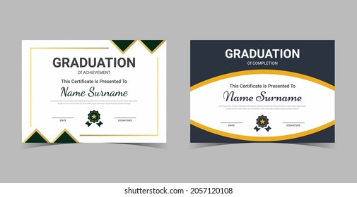 Plantilla de certificado de apreciación, certificado de logro, plantilla de diploma de diploma