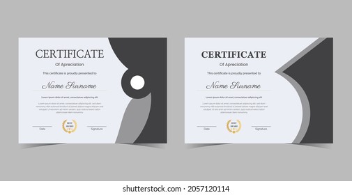 Certificate of Appreciation template, certificate of achievement, awards diploma template