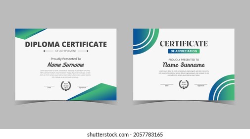 Certificate of Appreciation template, certificate of achievement, awards diploma template